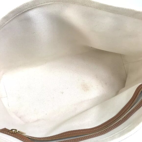 CELINE 190062 Horizontal Cabas Logo Tote Bag Shoulder Bag Canvas/Leather Beige - Picture 15 of 15